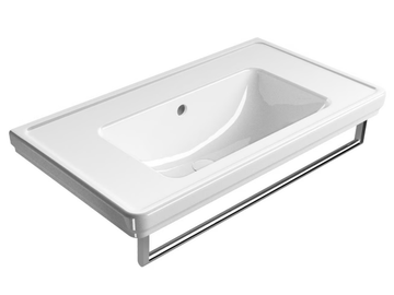 CLASSIC 90 - Wall-mounted rectangular washbasin by GSI ceramica - view 2